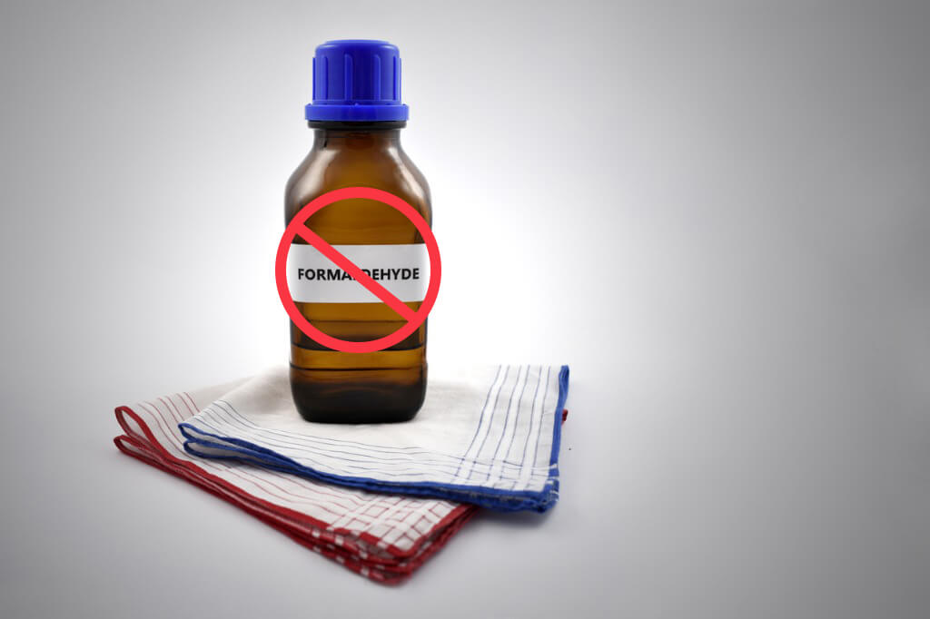 Formaldehyde-Free Glyoxal Solves the Problem of Formaldehyde Residues in Sensitive Products